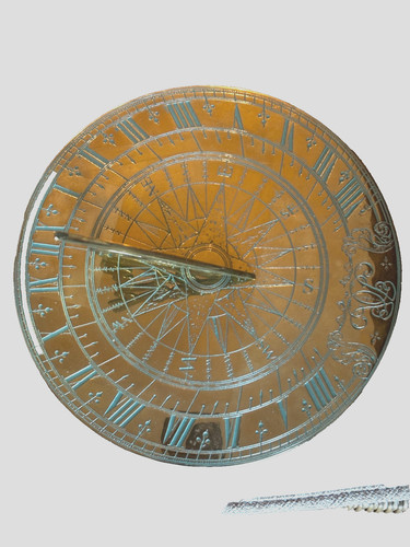 Sundial polished brass - brass, verdi