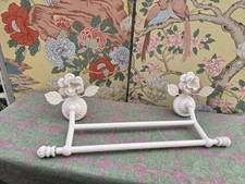 Pretty Shabby Chic Towel Rail. Floral. Tea Towel Rail. Bathroom Decor. Kitchen