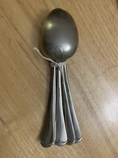 Cutlery Stainless Nickel Teaspoon Set of 5 Vintage Table Spoons