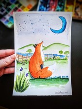 Burnt Orange Fox and Metallic