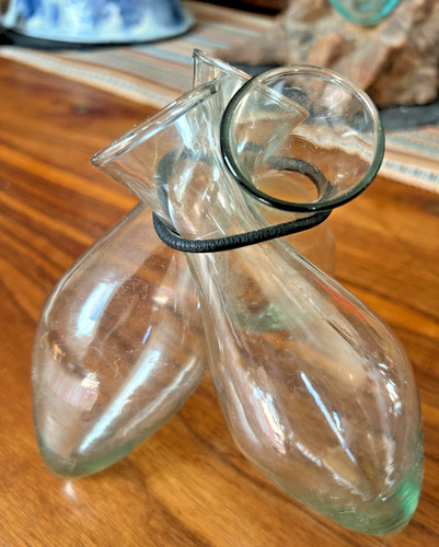 Small modern sculptural glass - modern,
