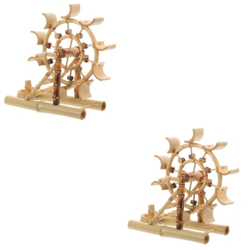 Decorative bamboo water wheel - water,