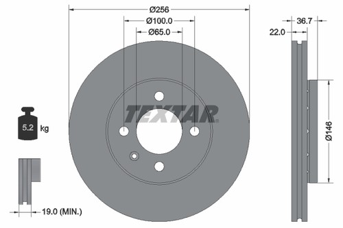 Brake disc front - 1,