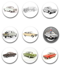 25mm  BUTTON BADGES X9