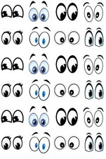 24 Cartoon Eyes Stand Up