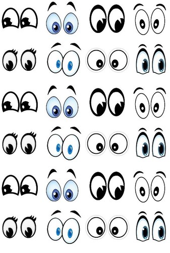 Cartoon eyes stand up - cartoon,