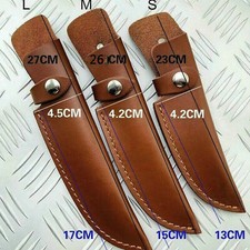 1X Cowhide Leather Straight Knife Sheath Pouch Cover For Fixed Blade Portable