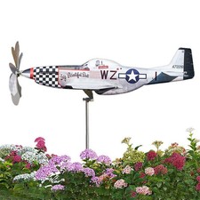 Metal Airplane Wind Spinner Aircraft Windmill Wind Catcher Garden Yard Decor
