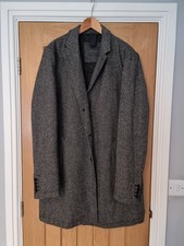 Zara Mens Wool Blend Overcoat Size XL