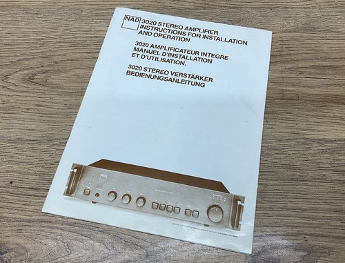 Original nad 3020 manual - 3020,