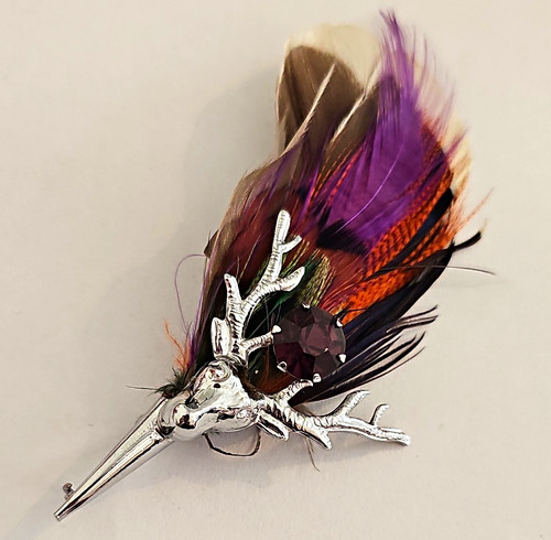 Vintage style stag head - vintage, brooch