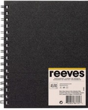 A5 X3  Spiral-Bound Sketchbook with 80 Pages Reeves Hardback Drawing Doodle Arts