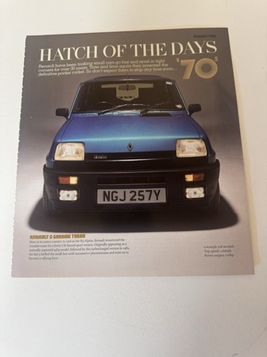 Original ph1 renault gordini - renault,