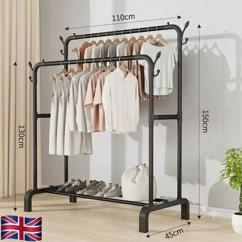 Heavy duty metal double rail - double,