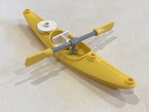 Lego kayak canoe - lego, yellow
