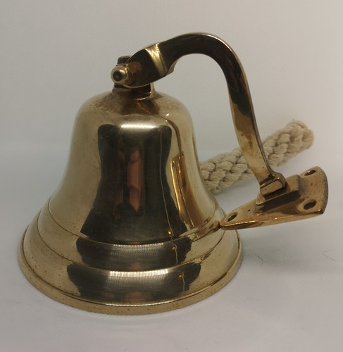 Wall mounted brass bell with - mounted,