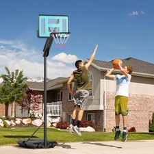 146-236cm Fully Adjustable Basketball Hoop Outdoor, Portable on Wheels