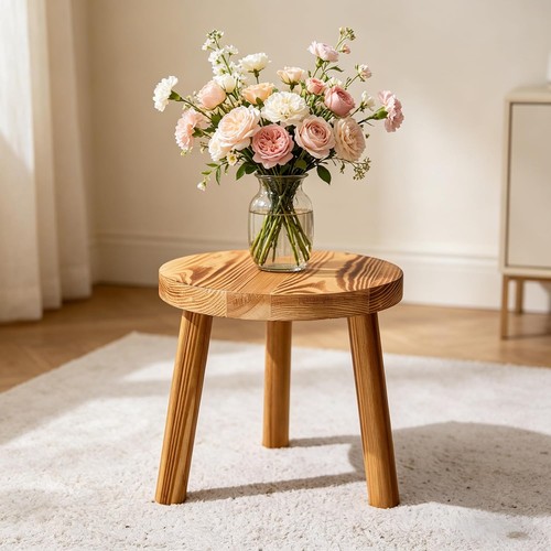 Jetaine small wooden stool - wooden,