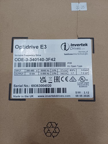 Invertek optidrive 5kw - invertek,