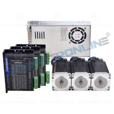 STEPPERONLINE 3Axis Nema23 Stepper Motor 4.2A 112mm 425oz-in DM542T 3Nm CNC Kit