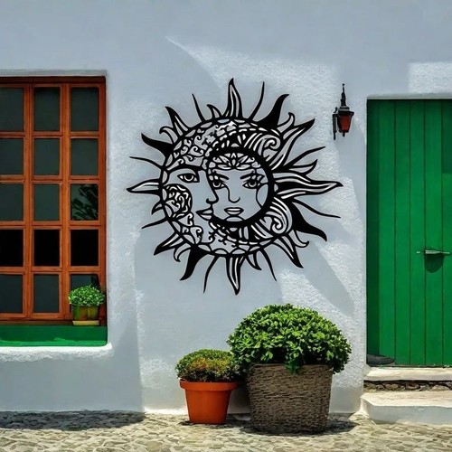 Sun and moon - sun, metal