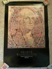 1997 Photomosaics George Washington By Robert Silvers 1997  Poster Signed