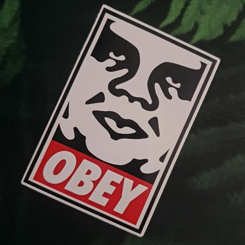 Obey face graffiti sticker - face,