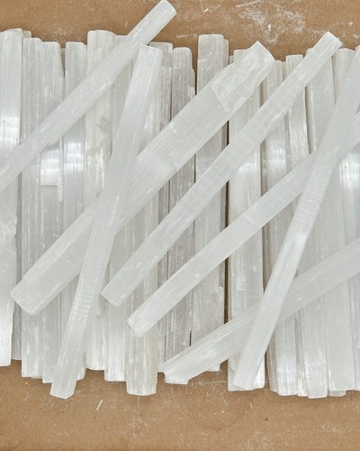 Long raw selenite crystal - selenite,