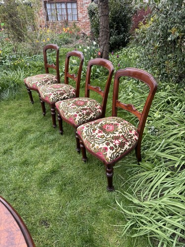 Antique set four mahogany - set,
