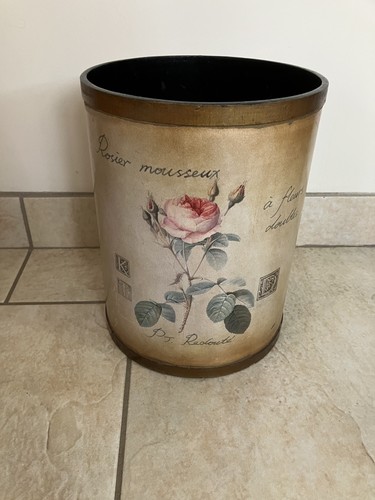 Redoute roses waste paper - waste, bin