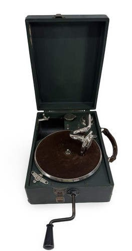Vintage portable gramophone - vintage,