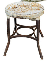 ANTIQUE STOOL TOLEDO INDUSTRIAL METAL FACTORY STOOL BARN STOOL COLLECTIBLE