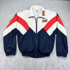 Tetley Bitter Vintage Shell Suit 80's Men’s Blue Red White Small 2 piece