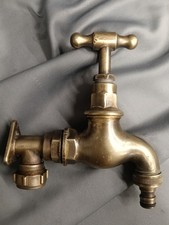 X LARGE AGED BRASS GARDEN TAP