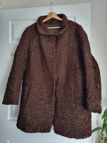 Vintage brown astrakhan lamb - vintage,