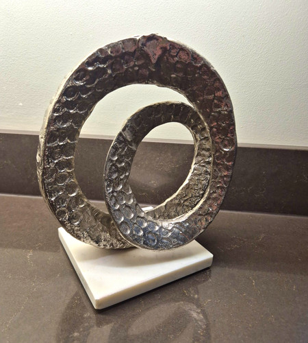 Abstract textured metal circle - metal,