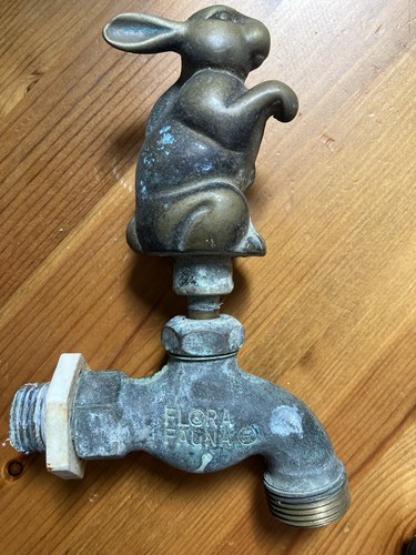 Brass garden rabbit - rabbit, tap