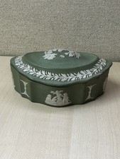 Wedgwood Green Jasperware Oval