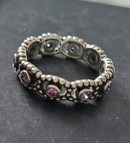 Pandora silver and amethyst
