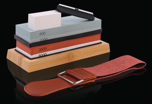 Knife sharpening stone kit - knife,