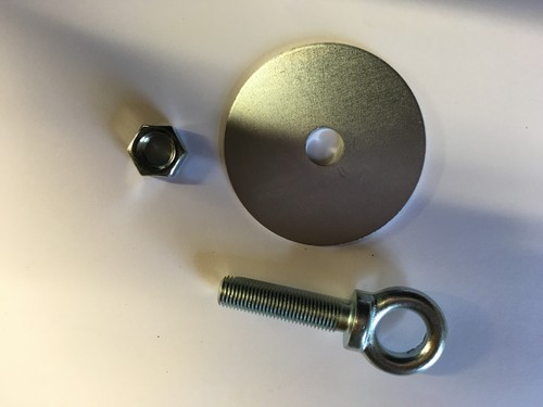 Harness eye bolt and - , plate