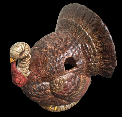 Ceramic turkey soup tureen - ceramic,