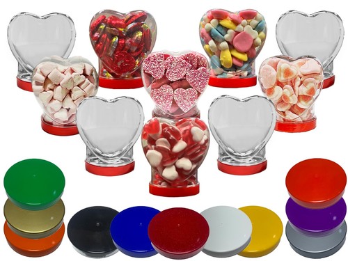 Plastic sweet jar heart shaped - plastic,