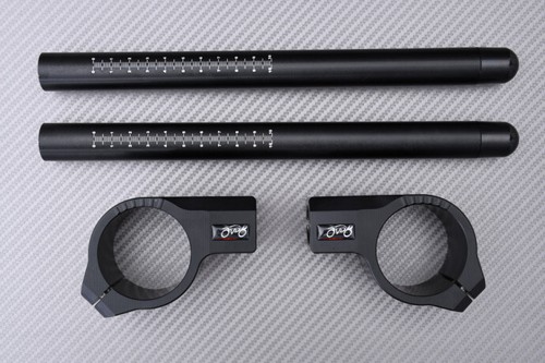 Matte black pair clip ons - black,