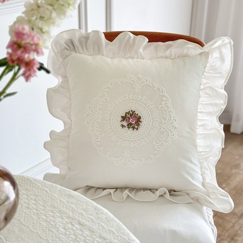 French lace cushion cover with - lace,