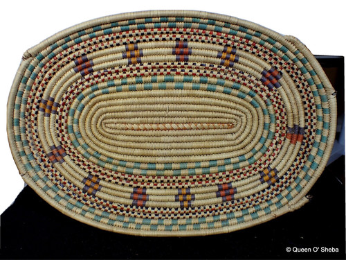 African flat wall basket mat - wall,