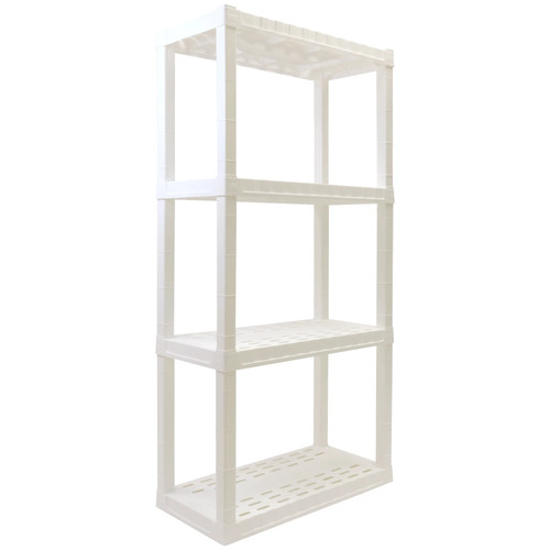 Tier plastic storage shelves - 4-tier,