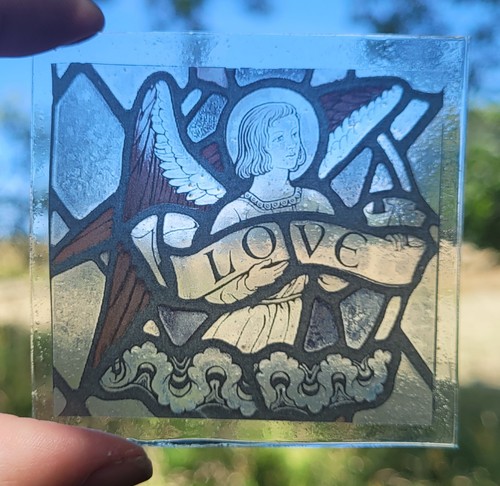 Stained glass archangel - stained, love