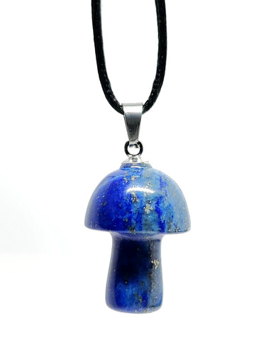 Lapis mushroom pendant - lapis,