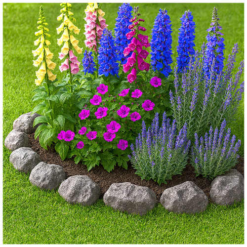 Piece stone garden edging - 14-piece,
